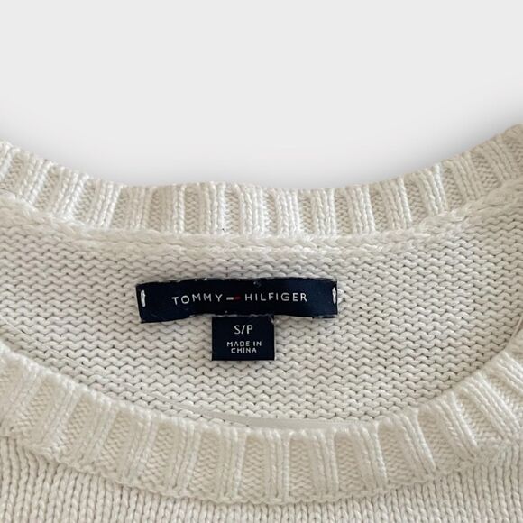 Tommy Hilfiger Logo Knit Sweater Sz S Preppy Yacht - Picture 2 of 4